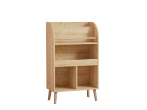 Bibliothèque en bois "Minola" - 60 x 30 x 102 cm - Beige