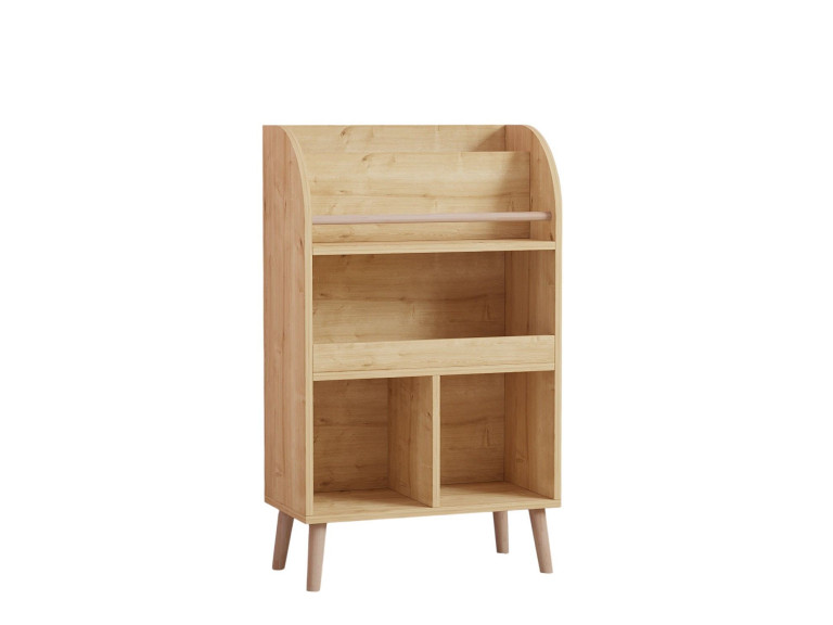 Bibliothèque en bois "Minola" - 60 x 30 x 102 cm - Beige