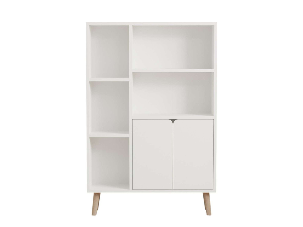 Bibliothèque en bois "Lumo" - 80 x 24 x 120 cm - Blanc