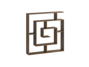 Bibliothèque en bois "Labirent" - 125 x 22 x 129 cm - Marron