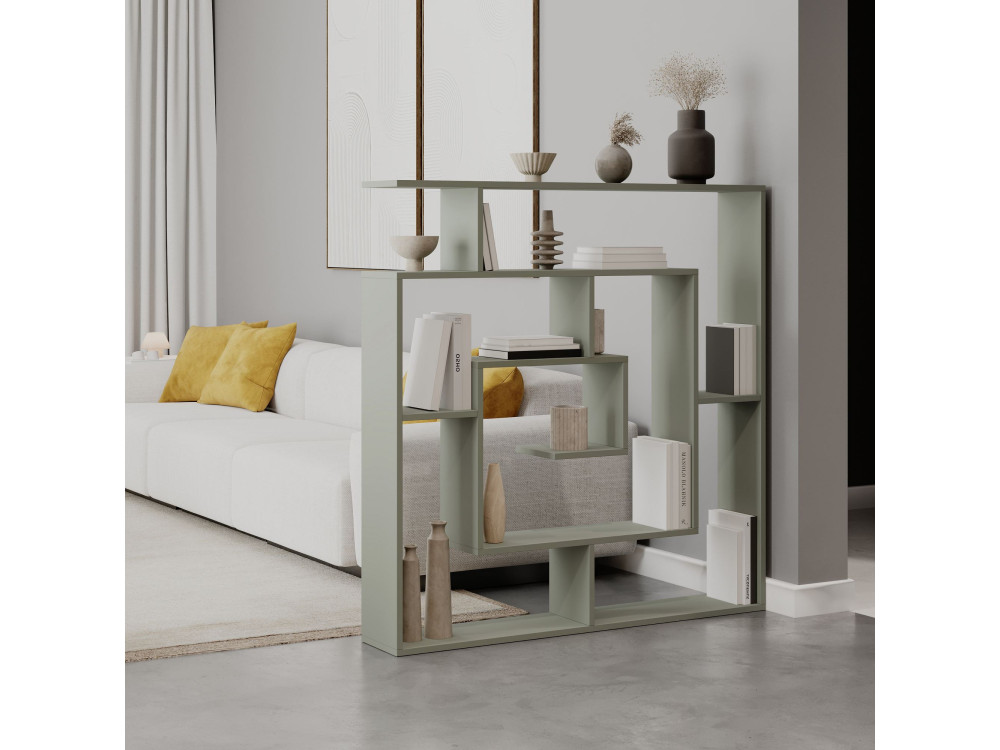 Bibliothèque en bois "Labirent" - 125 x 22 x 129 cm - Vert