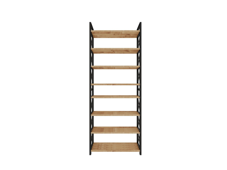Bibliothèque en bois "Plastic" - 46 x 18 x 128 cm - Noir
