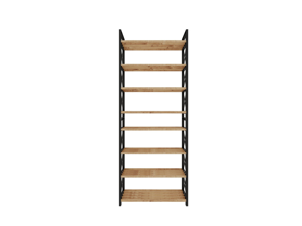 Bibliothèque en bois "Plastic" - 46 x 18 x 128 cm - Noir