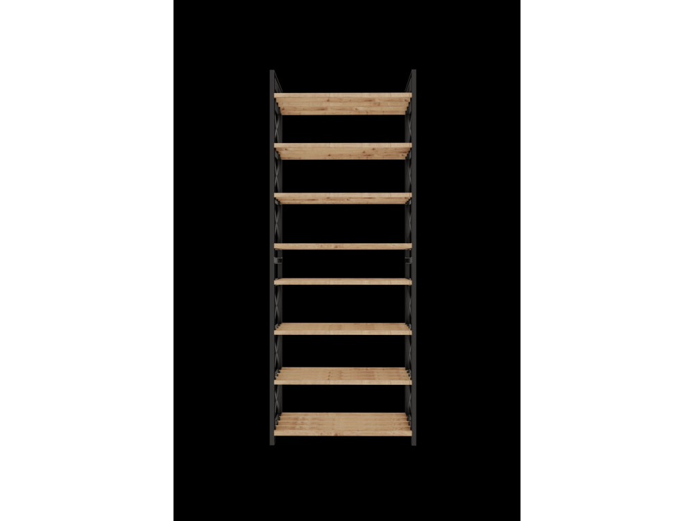 Bibliothèque en bois "Plastic" - 46 x 18 x 128 cm - Noir