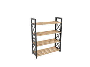 Bibliothèque en bois "Plastic" - 46 x 18 x 64 cm - Noir