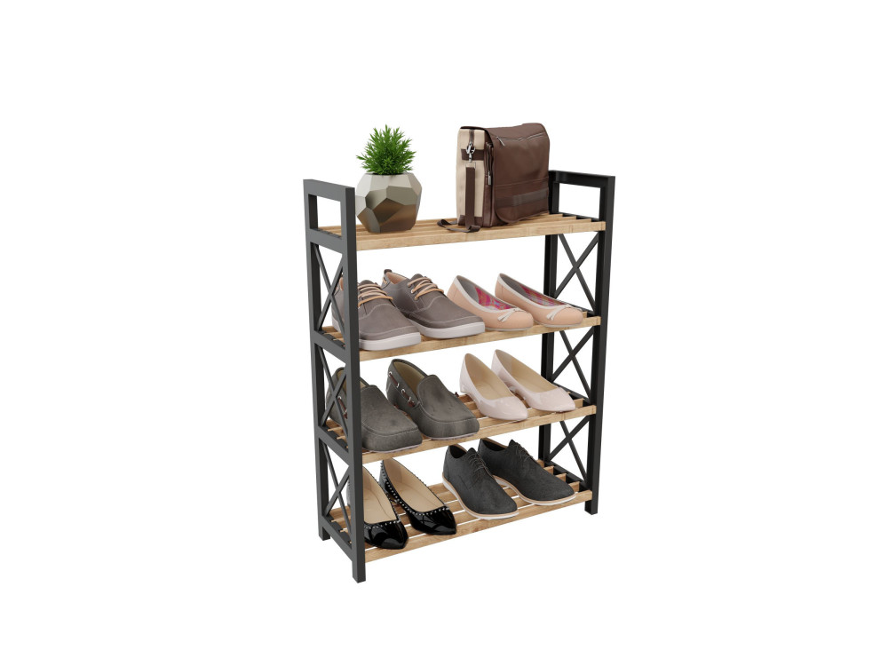 Bibliothèque en bois "Plastic" - 46 x 18 x 64 cm - Noir