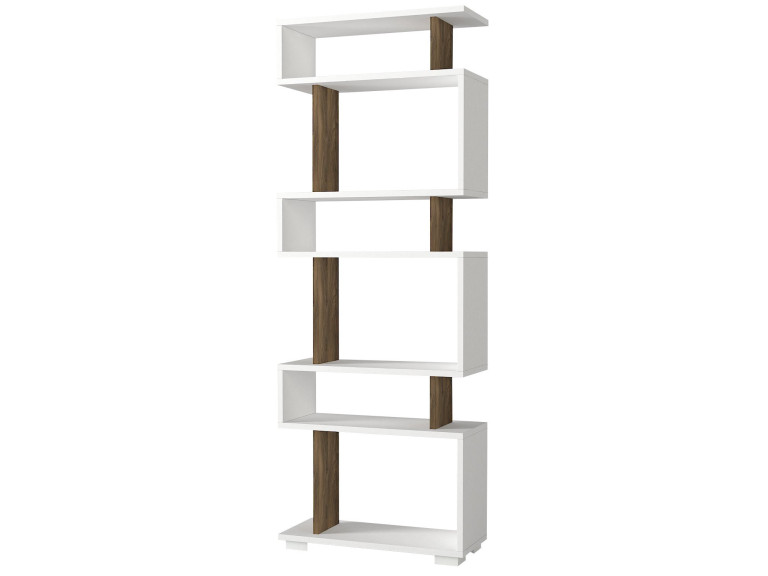 Bibliothèque en bois "Blok" - 60 x 19 x 165 cm - Marron