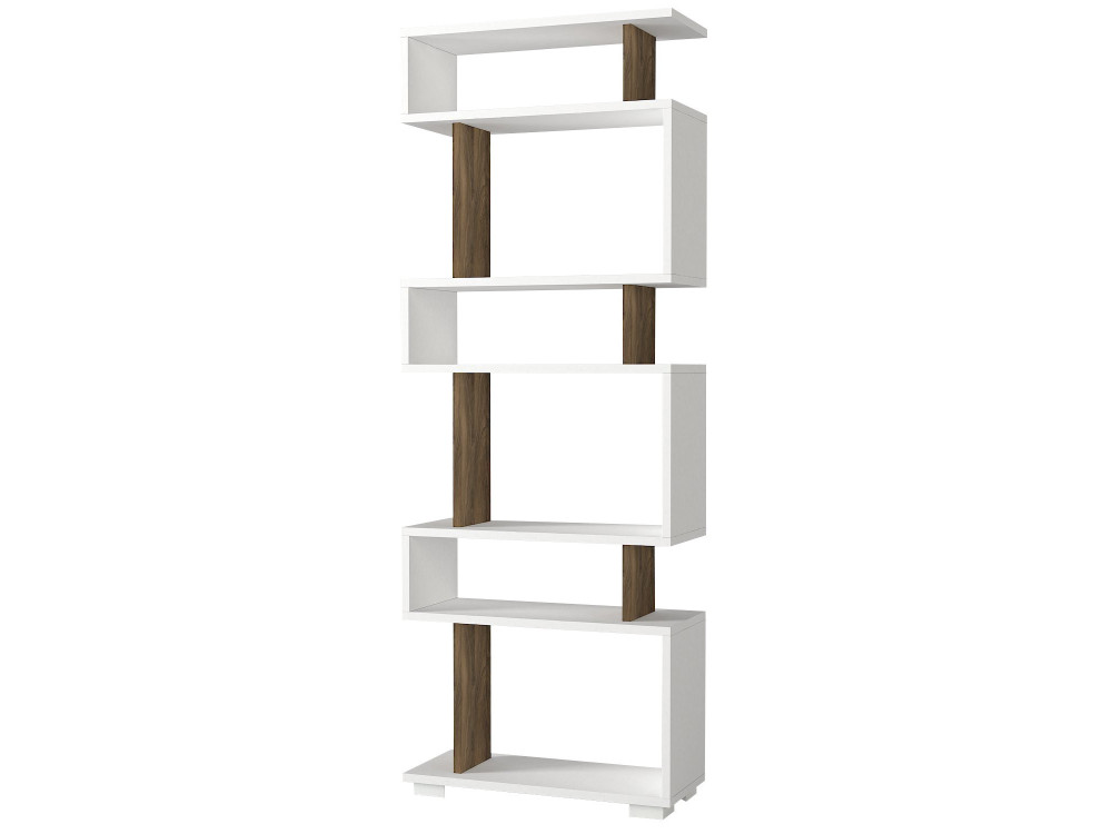 Bibliothèque en bois "Blok" - 60 x 19 x 165 cm - Marron