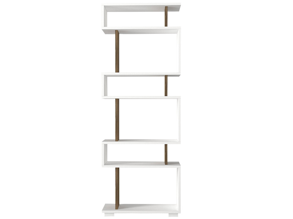 Bibliothèque en bois "Blok" - 60 x 19 x 165 cm - Marron