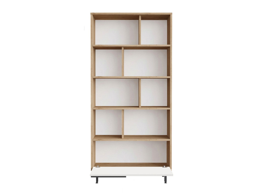 Bibliothèque en bois "ON4-SW" - 84 x 30 x 176 cm - Blanc