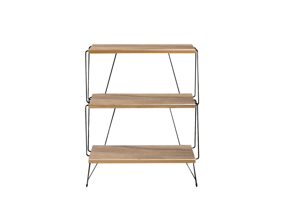 Bibliothèque en bois "Lazandos" - 46 x 30 x 76 cm - Marron