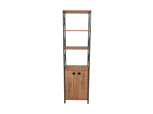 Bibliothèque en bois "Tervel" - 49 x 30 x 180 cm - Marron