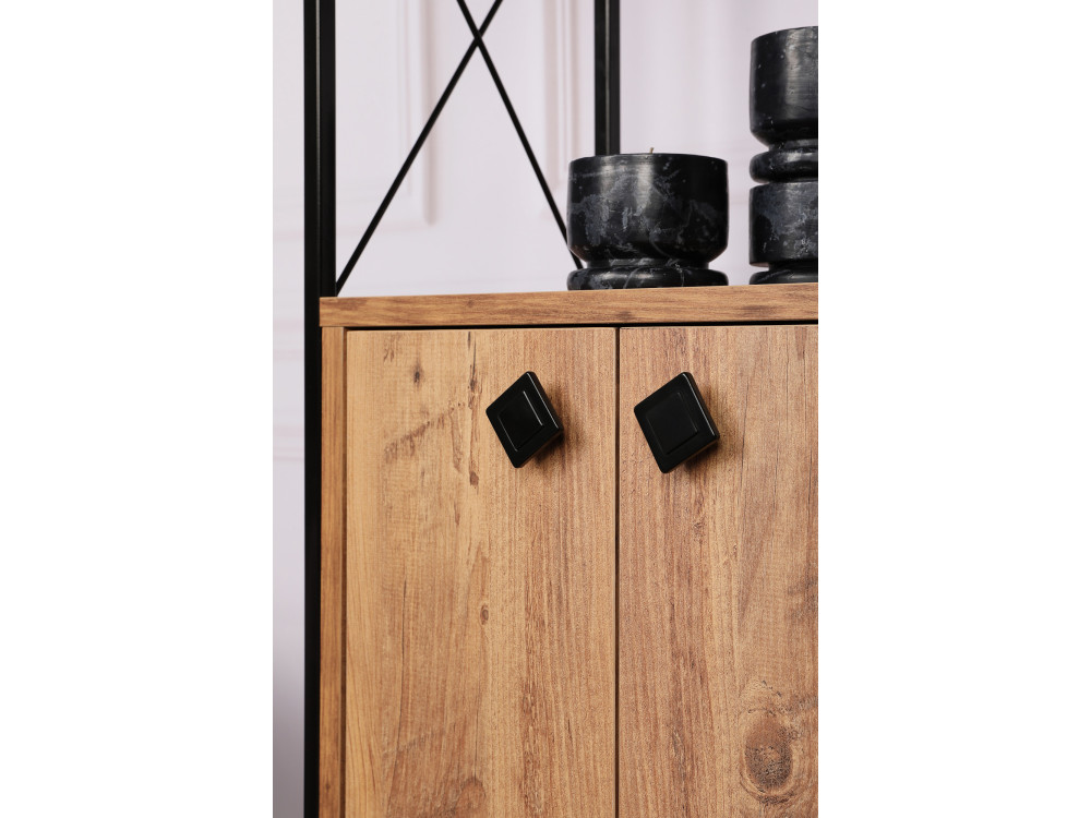 Bibliothèque en bois "Tervel" - 49 x 30 x 180 cm - Marron