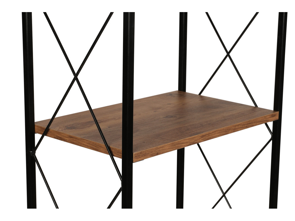 Bibliothèque en bois "Tervel" - 49 x 30 x 180 cm - Marron