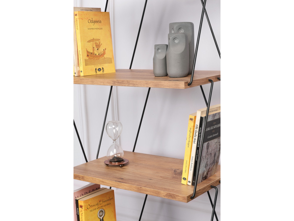 Bibliothèque en bois "Balaban" - 46 x 30 x 165 cm - Marron