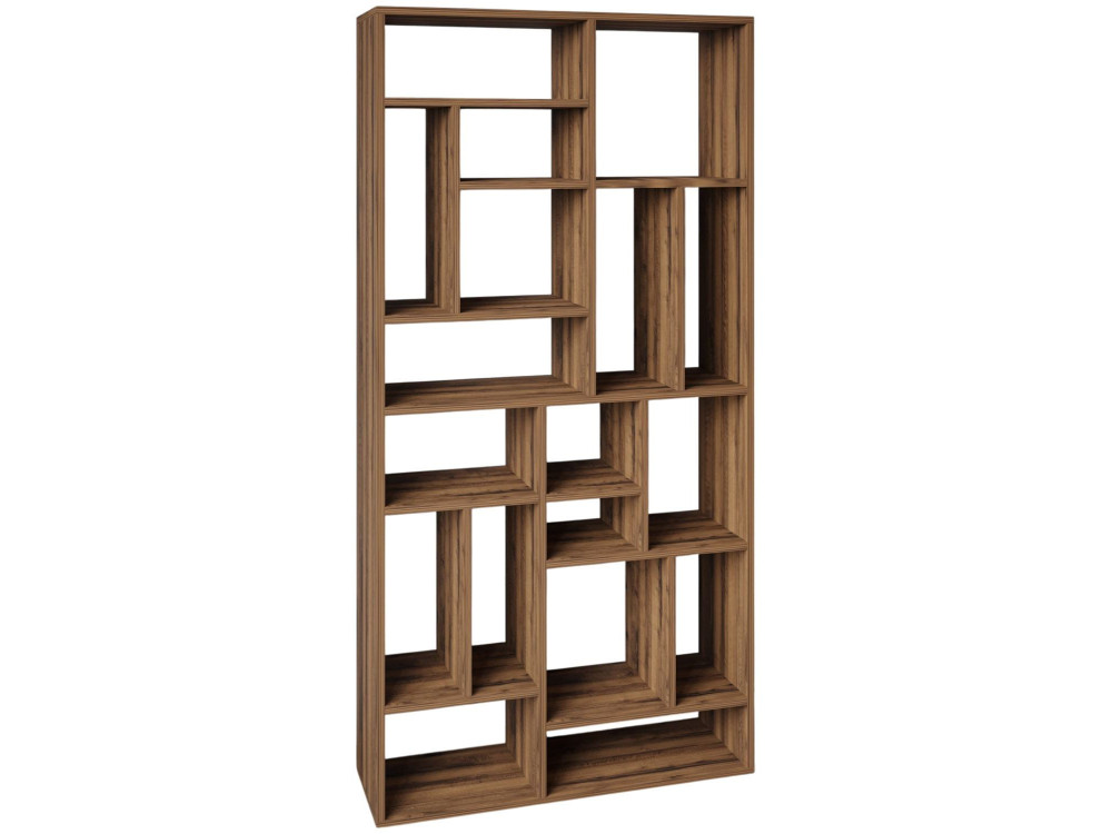 Bibliothèque en bois "Nicola" - 90 x 30 x 180 cm - Marron