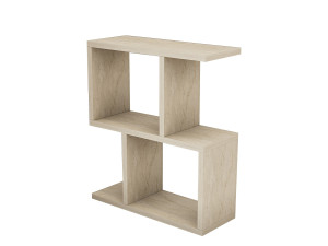 Table d'appoint en bois "Zet" - 45 x 17 x 51 cm - Travertin