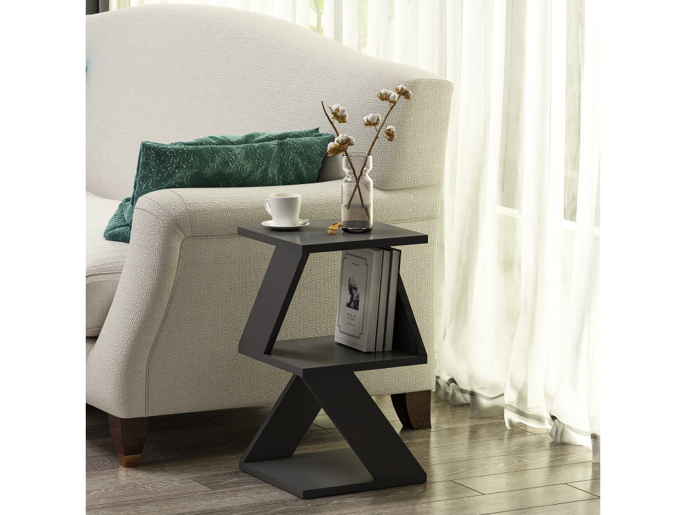Table d'appoint en bois "Albeni" - 30 x 30 x 50 cm - Anthracite