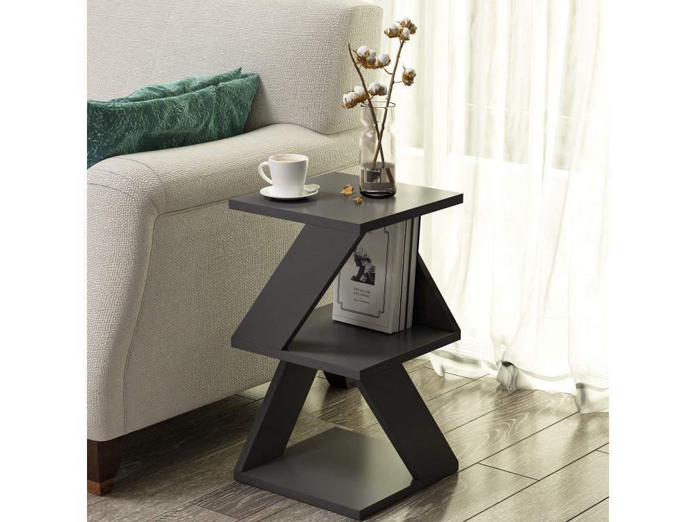 Table d'appoint en bois "Albeni" - 30 x 30 x 50 cm - Anthracite