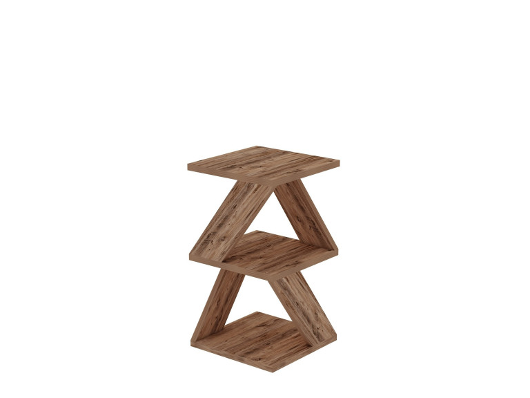 Table d'appoint en bois "Albeni" - 29 x 29 x 54 cm - Pin atlantique