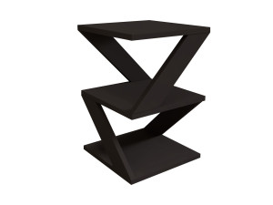 Table d'appoint en bois "Albeni" - 29 x 29 x 54 cm - Noir
