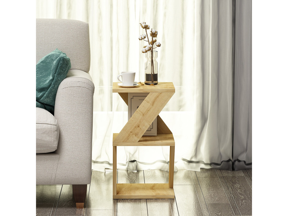 Table d'appoint en bois "Albeni" - 30 x 30 x 50 cm - Chêne Saphir
