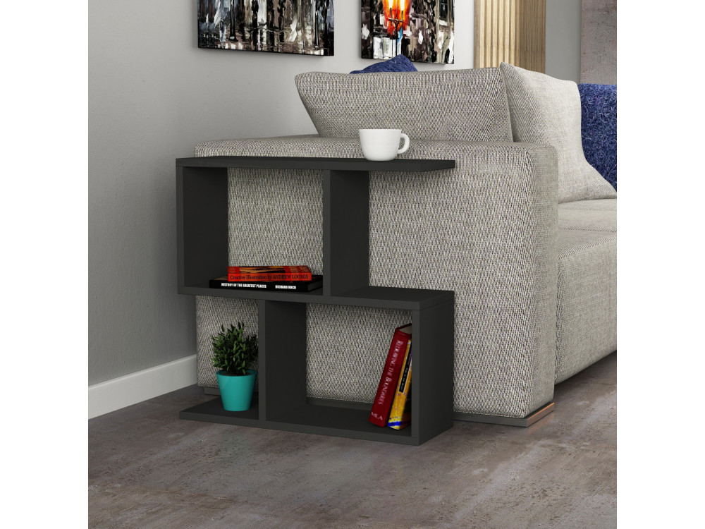 Table d'appoint en bois "Mania" - 60 x 20 x 60 cm - Anthracite