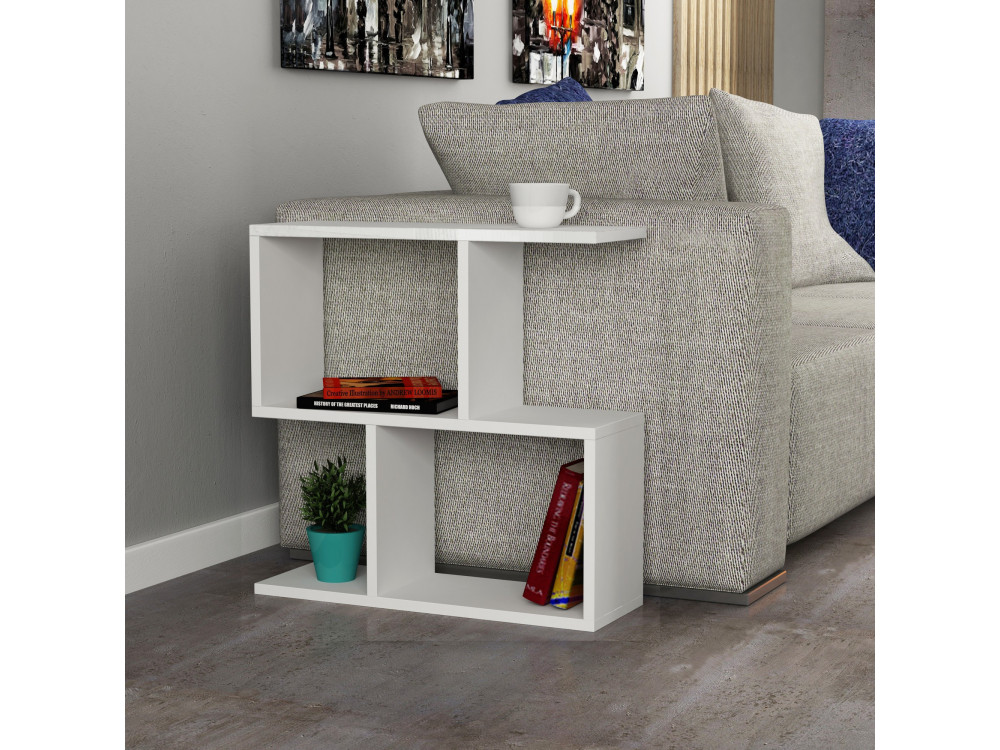 Table d'appoint en bois "Mania" - 60 x 20 x 60 cm - Blanc