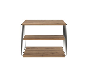 Table d'appoint en bois "Lifon" - 50 x 40 x 33 cm - Marron