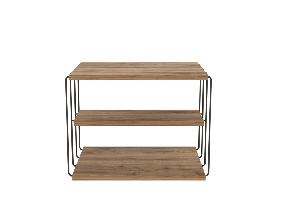 Table d'appoint en bois "Lifon" - 50 x 40 x 33 cm - Marron