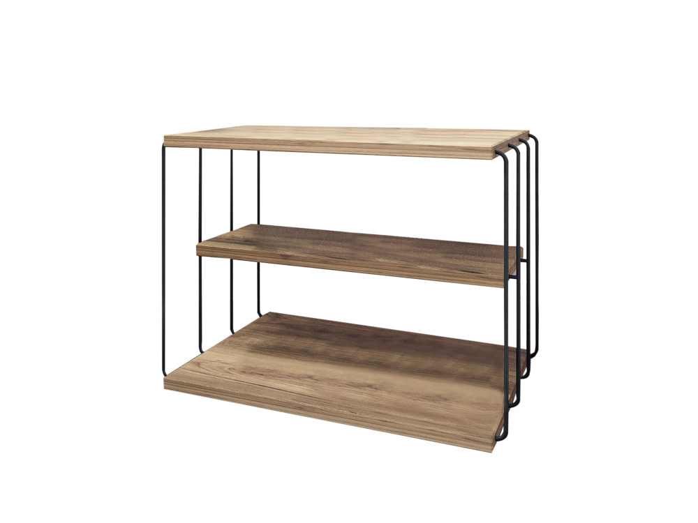 Table d'appoint en bois "Lifon" - 50 x 40 x 33 cm - Marron