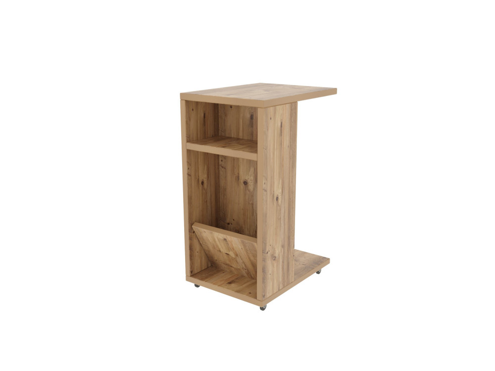 Table d'appoint en bois "Filinta" - 30 x 40 x 63 cm - Marron
