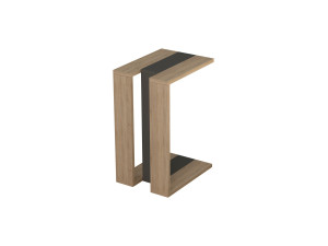 Table d'appoint en bois "Muju" - 30 x 40 x 57 cm - ChêneAnthracite