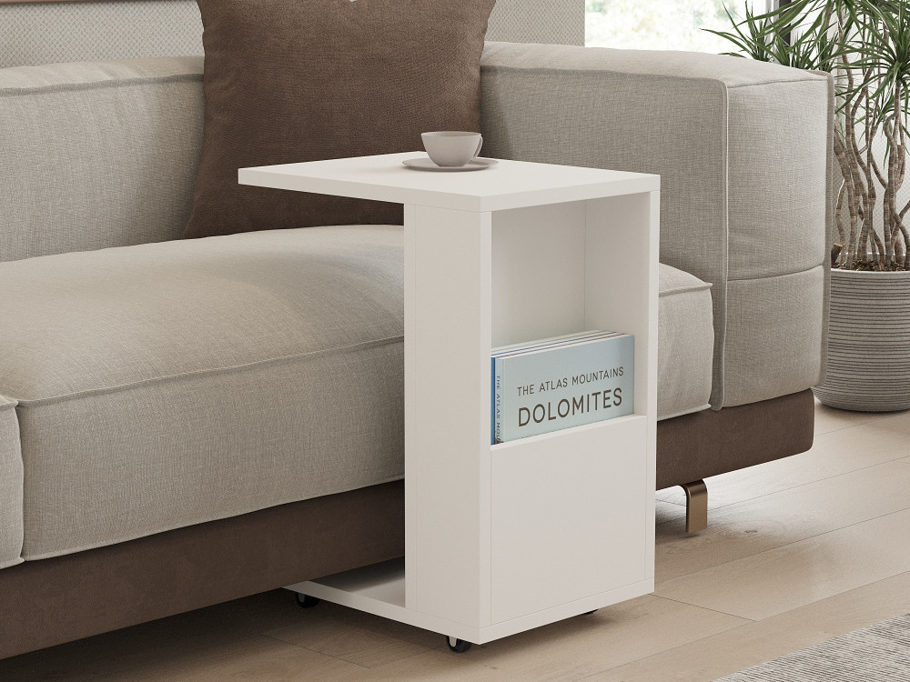 Table d'appoint en bois "Star" - 30 x 40 x 50 cm - Blanc