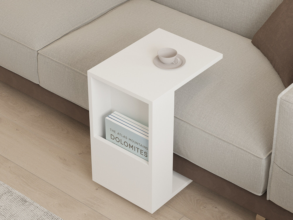 Table d'appoint en bois "Star" - 30 x 40 x 50 cm - Blanc