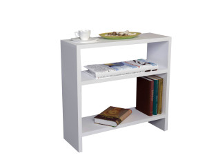 Table d'Appoint en bois "Silvanus" - 51 x 17 x 49 cm - Blanc