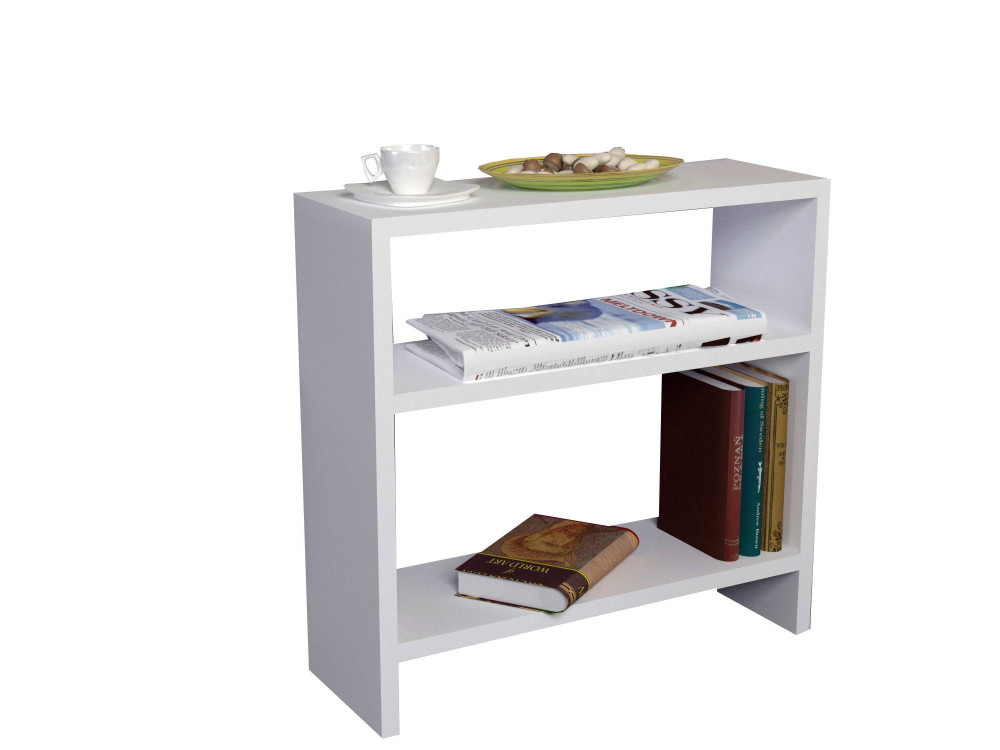 Table d'Appoint en bois "Silvanus" - 51 x 17 x 49 cm - Blanc