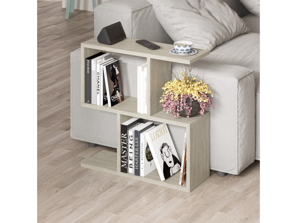 Table basse en bois "Homemania" - 60 x 60 x 20 cm - Beige