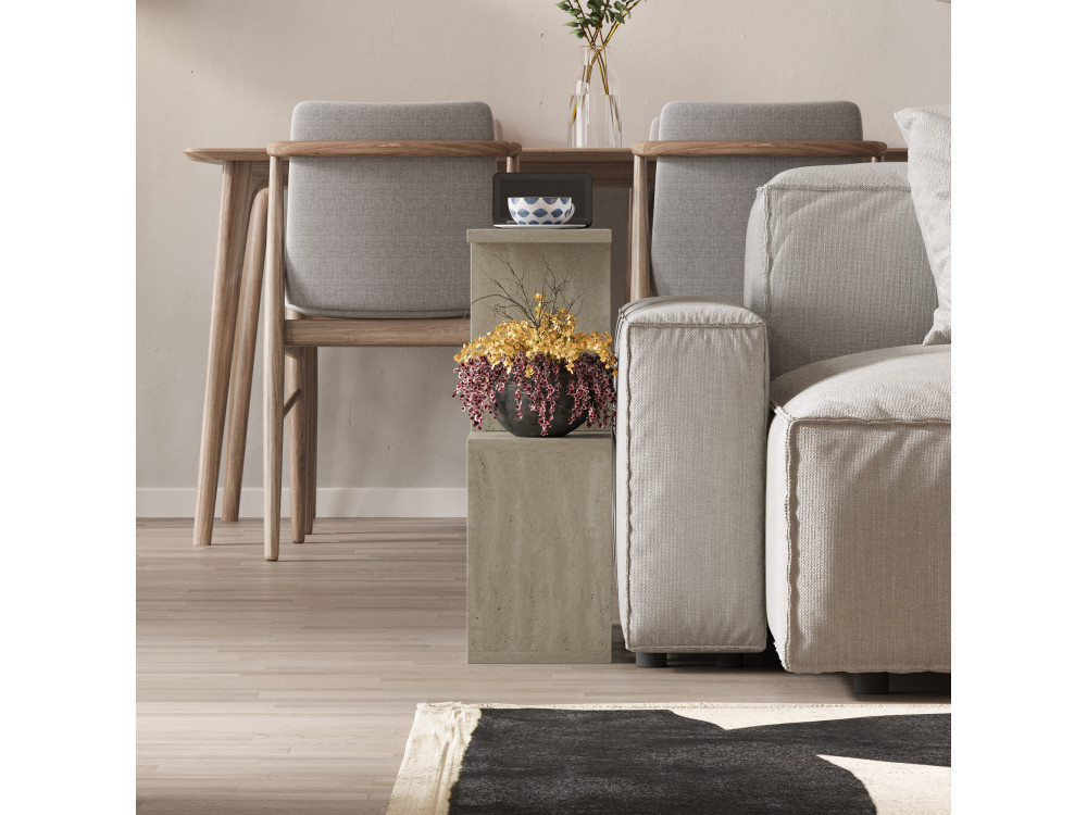 Table basse en bois "Homemania" - 60 x 60 x 20 cm - Beige