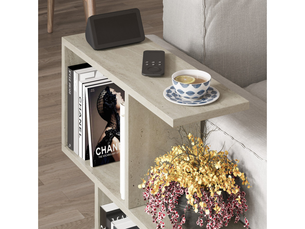 Table basse en bois "Homemania" - 60 x 60 x 20 cm - Beige