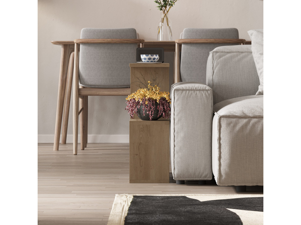Table d'appoint en bois "Homemania" - 60 x 20 x 60 cm - Beige