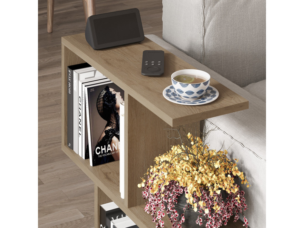 Table d'appoint en bois "Homemania" - 60 x 20 x 60 cm - Beige