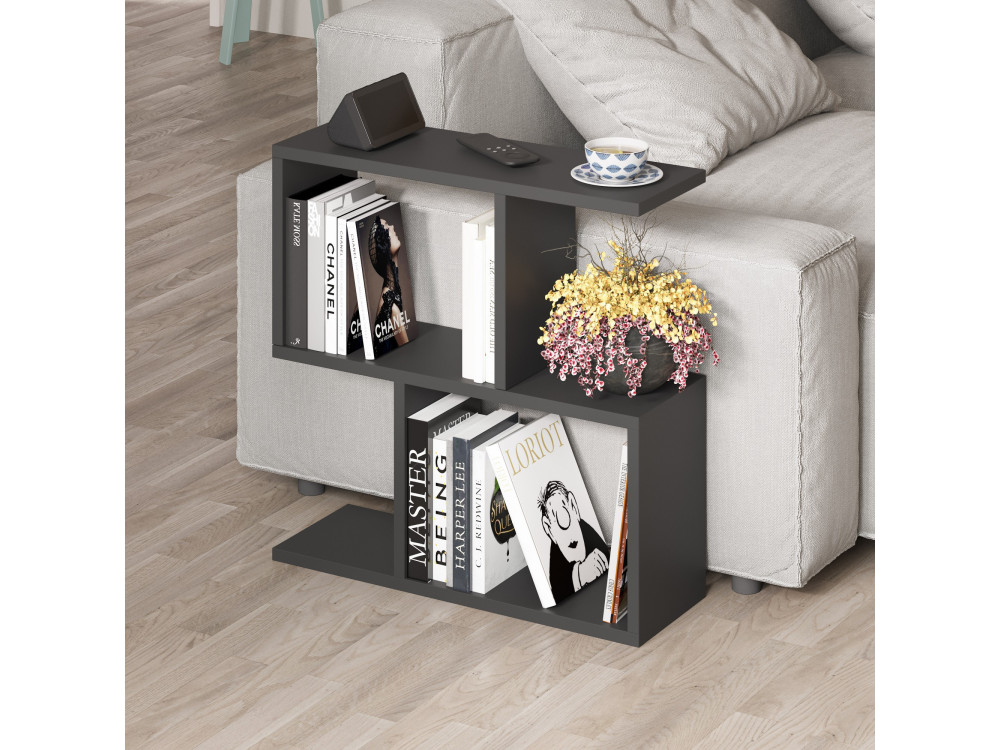 Table d'appoint en bois "Homemania" - 60 x 20 x 60 cm - Noir
