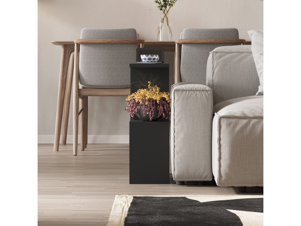 Table d'appoint en bois "Homemania" - 60 x 20 x 60 cm - Noir
