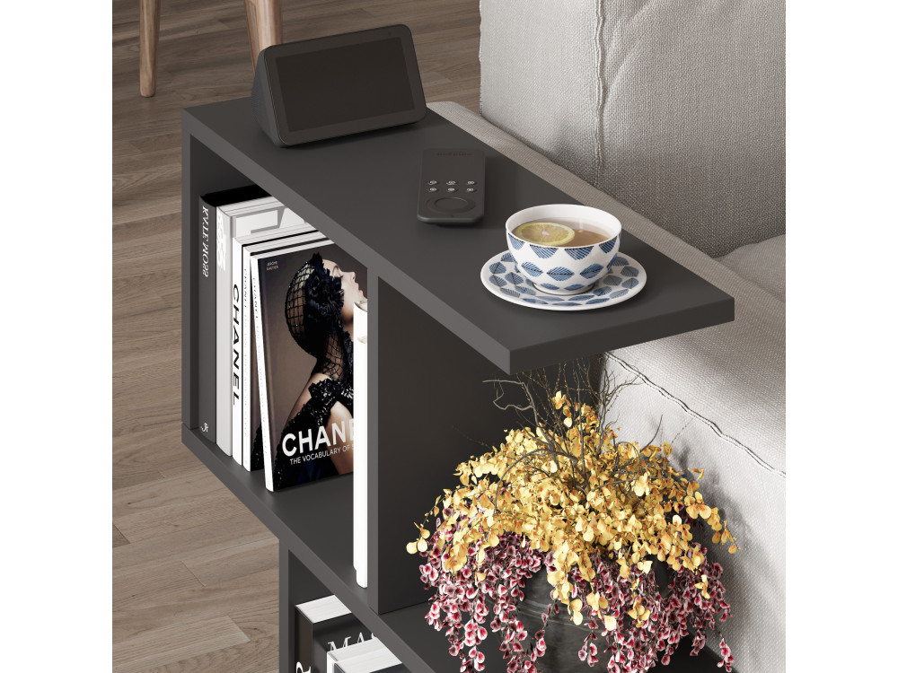 Table d'appoint en bois "Homemania" - 60 x 20 x 60 cm - Noir