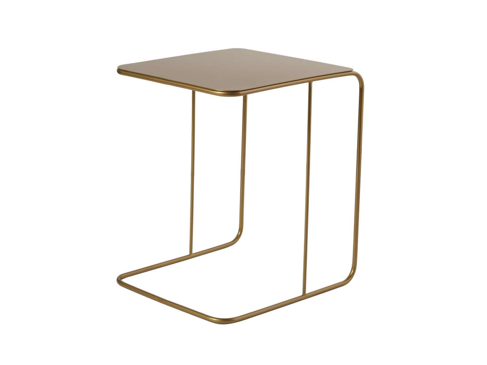 table d'appoint en métal "Poet" 47 x 46 x 57 cm - Or