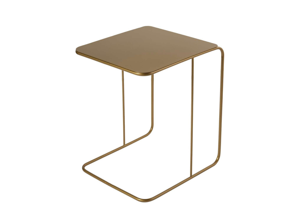table d'appoint en métal "Poet" 47 x 46 x 57 cm - Or