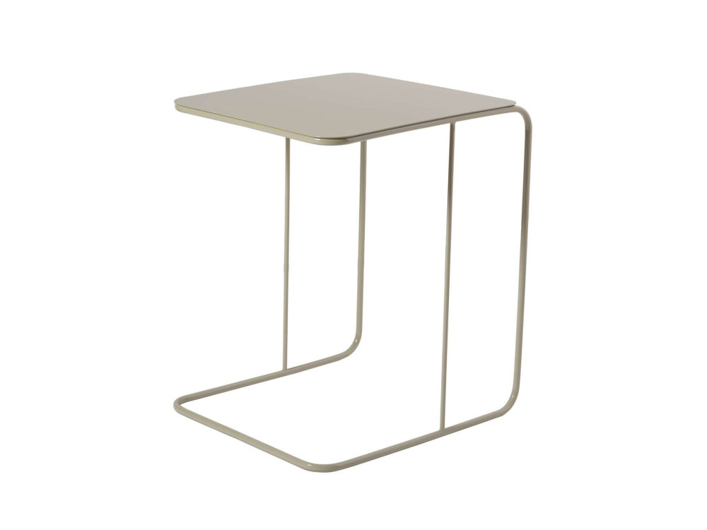 table d'appoint en métal "Poet" 47 x 46 x 57 cm - Taupe