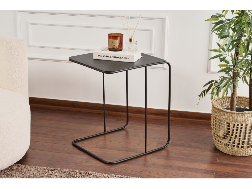 table d'appoint en métal "Poet" 47 x 46 x 57 cm - Noir