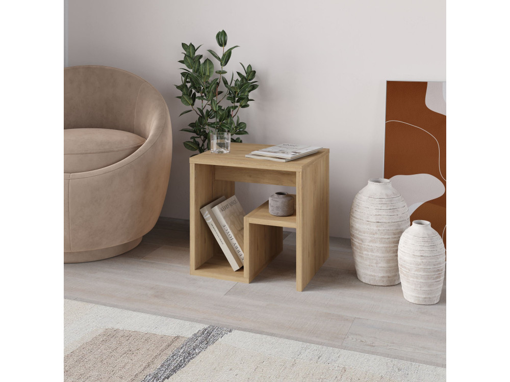 table d'appoint en bois "Bon" 40 x 35 x 40 cm - Chêne saphir